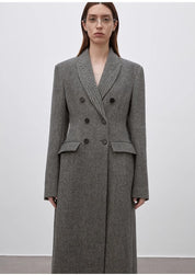 "After the Dawn"Women's Waist-Defined Coat with Suit Collar for Fall and Winter