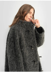 "Parisian Affair"Circle Long Fur Toggle Coat for Women