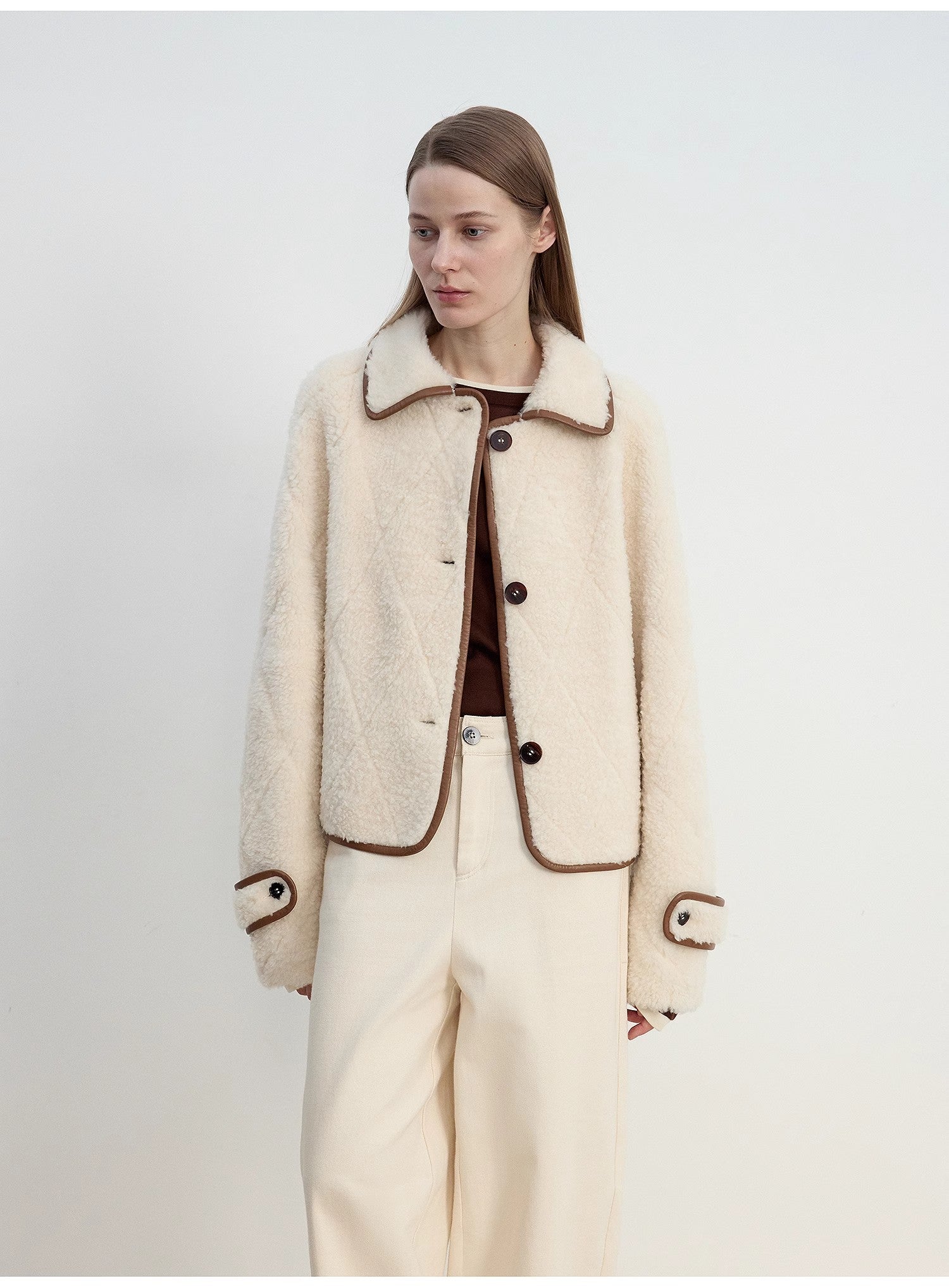 "Modern Milk Cafe" imported Hill fur merino sheepskin fur jacket