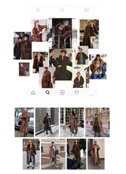 Warm coffee mink retro imported stand collar short mink fur coat