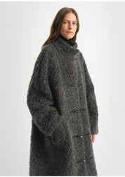 "Parisian Affair"Circle Long Fur Toggle Coat for Women