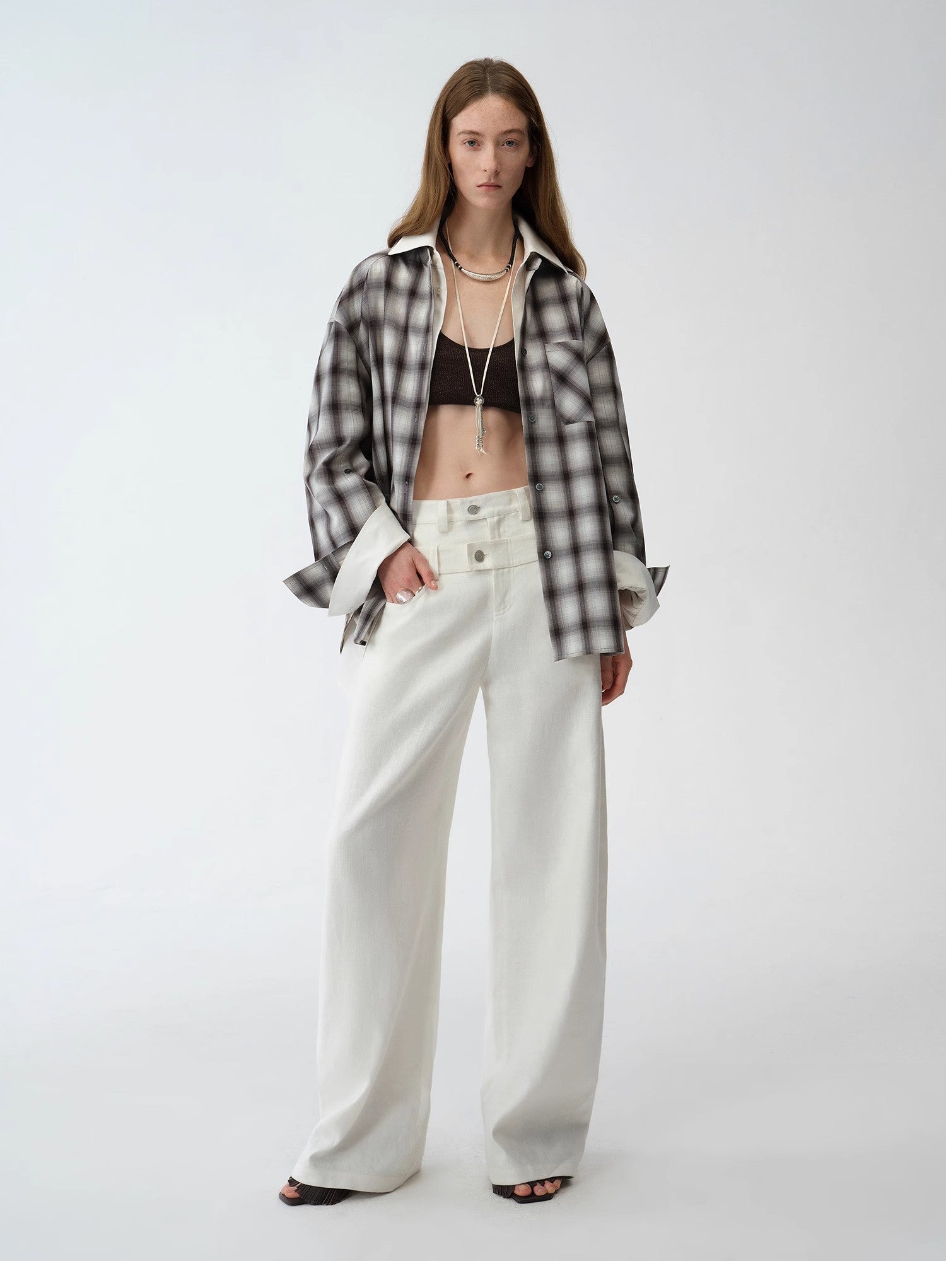 "Weiss Love Letter" Old Money Style Linen Cut Scimitar Pants