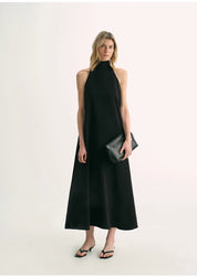 Luxury mulberry silk wrinkle-resistant small high collar A-line sleeveless top vest for women