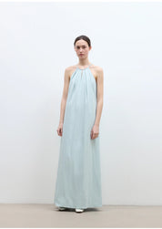 "Minimalist Rule" halter neck hollow design dress women's summer long dress