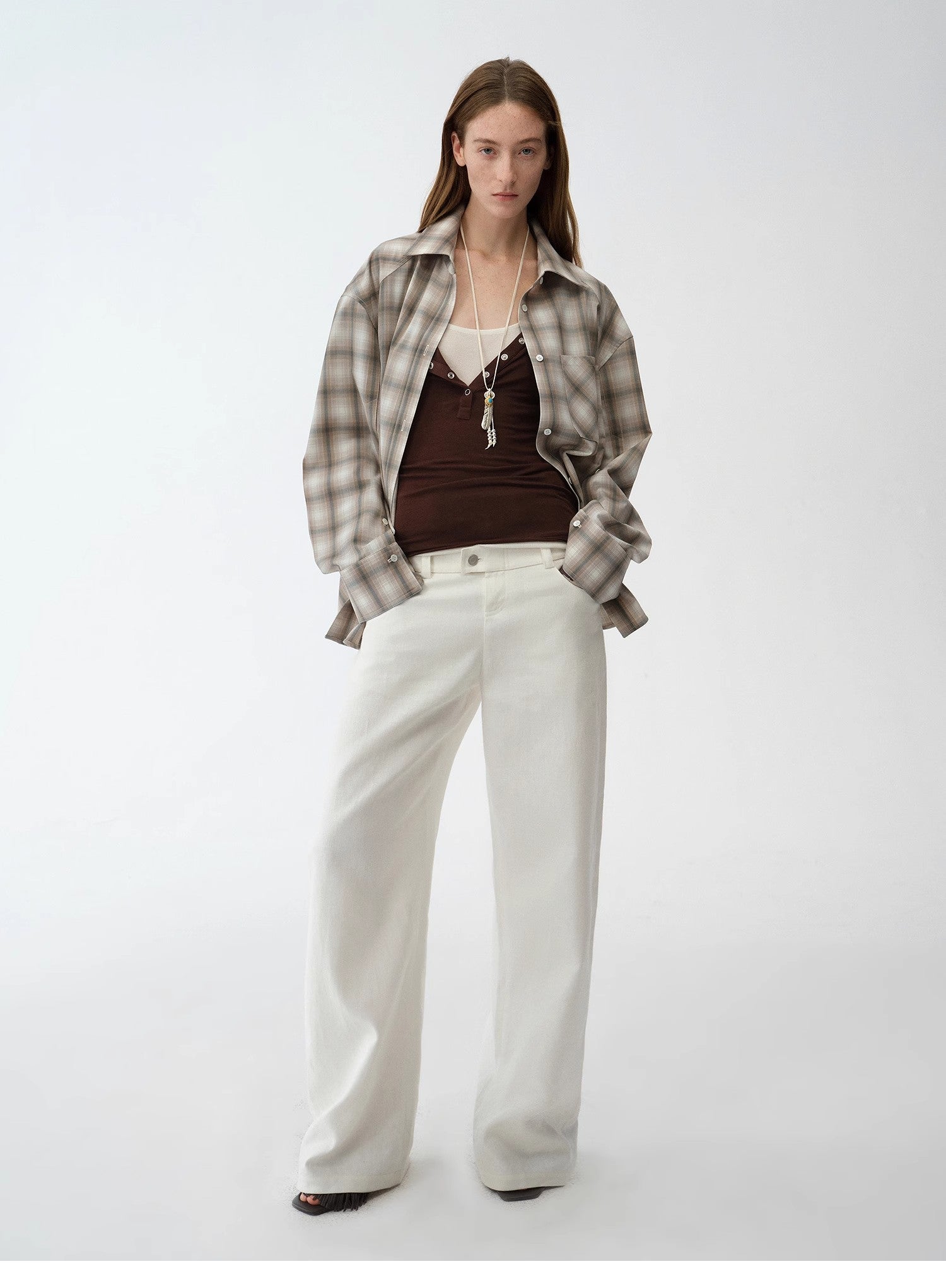 "Weiss Love Letter" Old Money Style Linen Cut Scimitar Pants