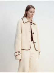 "Modern Milk Cafe" imported Hill fur merino sheepskin fur jacket