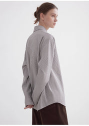 Plaid shirt commuting inner top high-end long-sleeved "Independence Song"