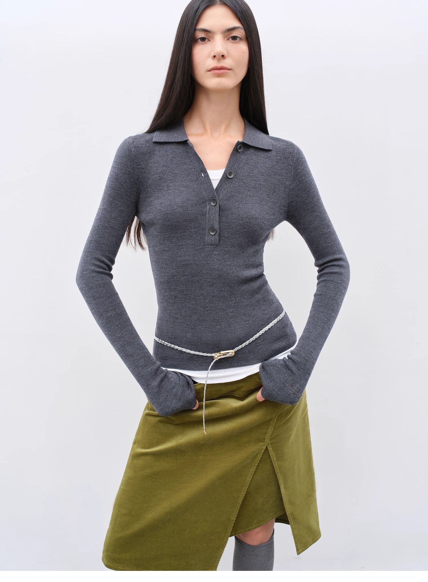 "Effortless Knit"Imported Yangtze 2S 30-Count Merino Wool Polo Neck Sweater for Autumn/Winter