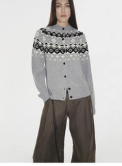 "Autumn on Fair Isle" Australian 17.5 micron machine washable merino wool jacquard sweater