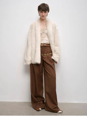 "Winter Love Island"Tuscan fur one-piece coat women's long hanging collar straight fur coat