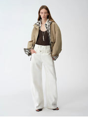 "Weiss Love Letter" Old Money Style Linen Cut Scimitar Pants