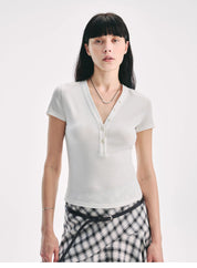 Multi-collar Slim Fit Tencel Wool Short/Long Sleeve Knitted Bottoming T-Shirt"Pure Fashion"