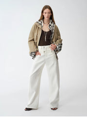 "Weiss Love Letter" Old Money Style Linen Cut Scimitar Pants