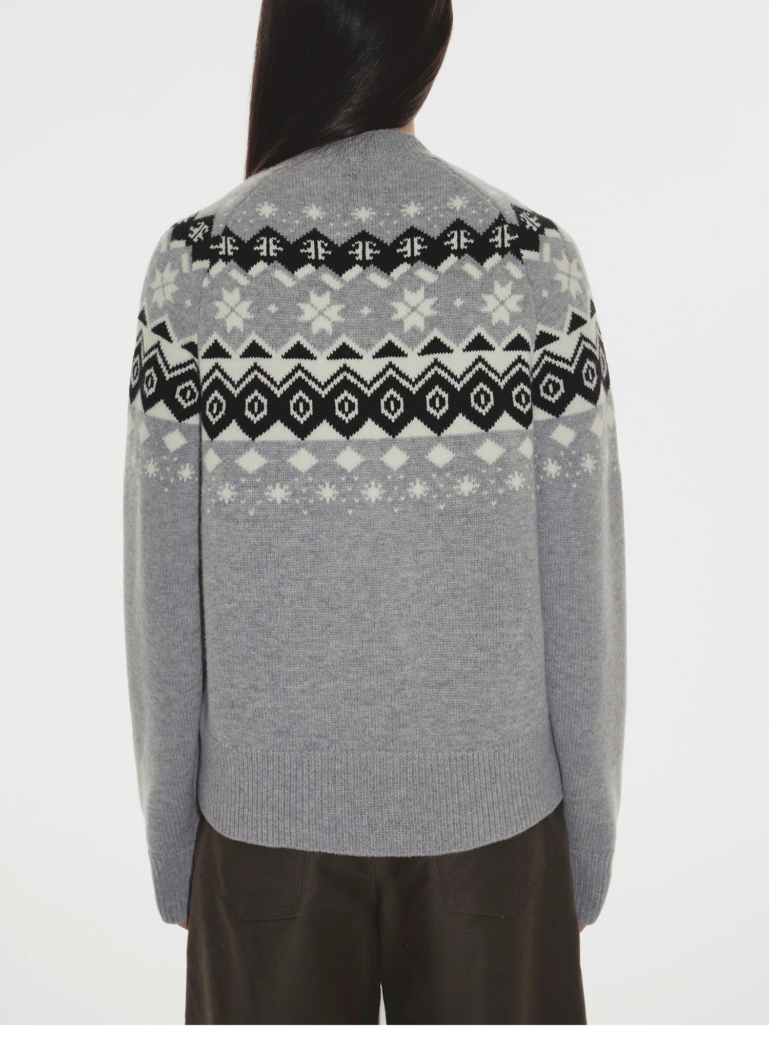 "Autumn on Fair Isle" Australian 17.5 micron machine washable merino wool jacquard sweater