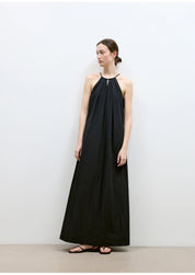 "Minimalist Rule" halter neck hollow design dress women's summer long dress