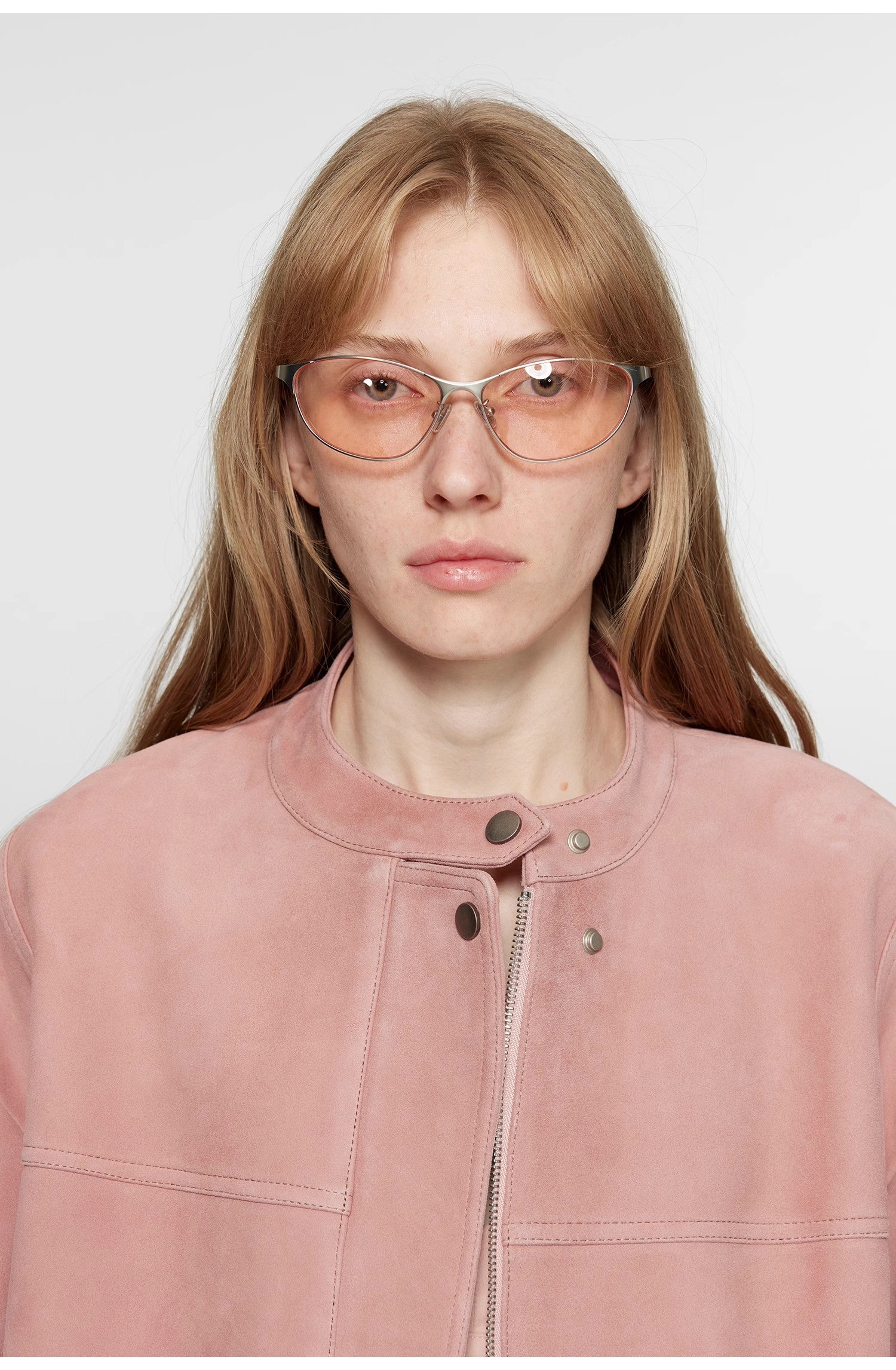 Imported Vintage Suede Lambskin Leather Jacket, Short-Cropped Genuine Leather Blazer "Sweet Cherry Party"