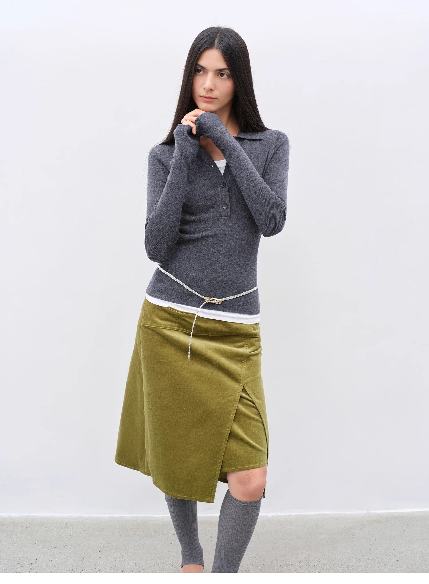 "Effortless Knit"Imported Yangtze 2S 30-Count Merino Wool Polo Neck Sweater for Autumn/Winter