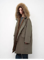 “Manchester City Old Stories II”shearling lining long raccoon fur collar 90 duck down parka