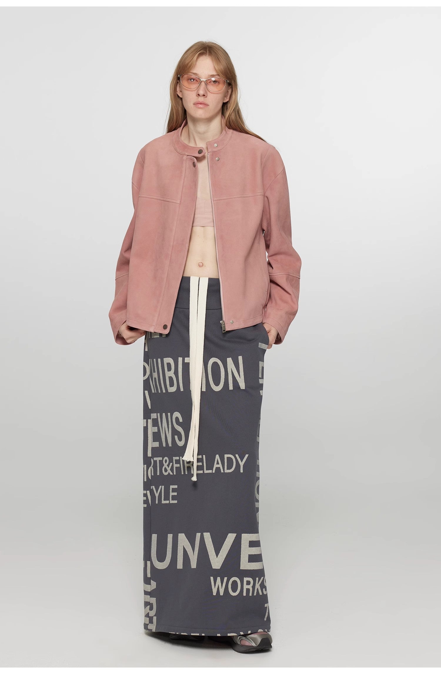 Imported Vintage Suede Lambskin Leather Jacket, Short-Cropped Genuine Leather Blazer "Sweet Cherry Party"