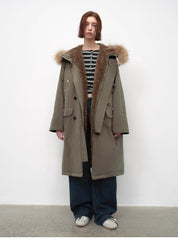 “Manchester City Old Stories II”shearling lining long raccoon fur collar 90 duck down parka