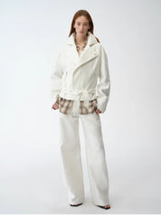 "Weiss Love Letter" Old Money Style Linen Cut Scimitar Pants