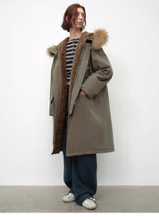 “Manchester City Old Stories II”shearling lining long raccoon fur collar 90 duck down parka