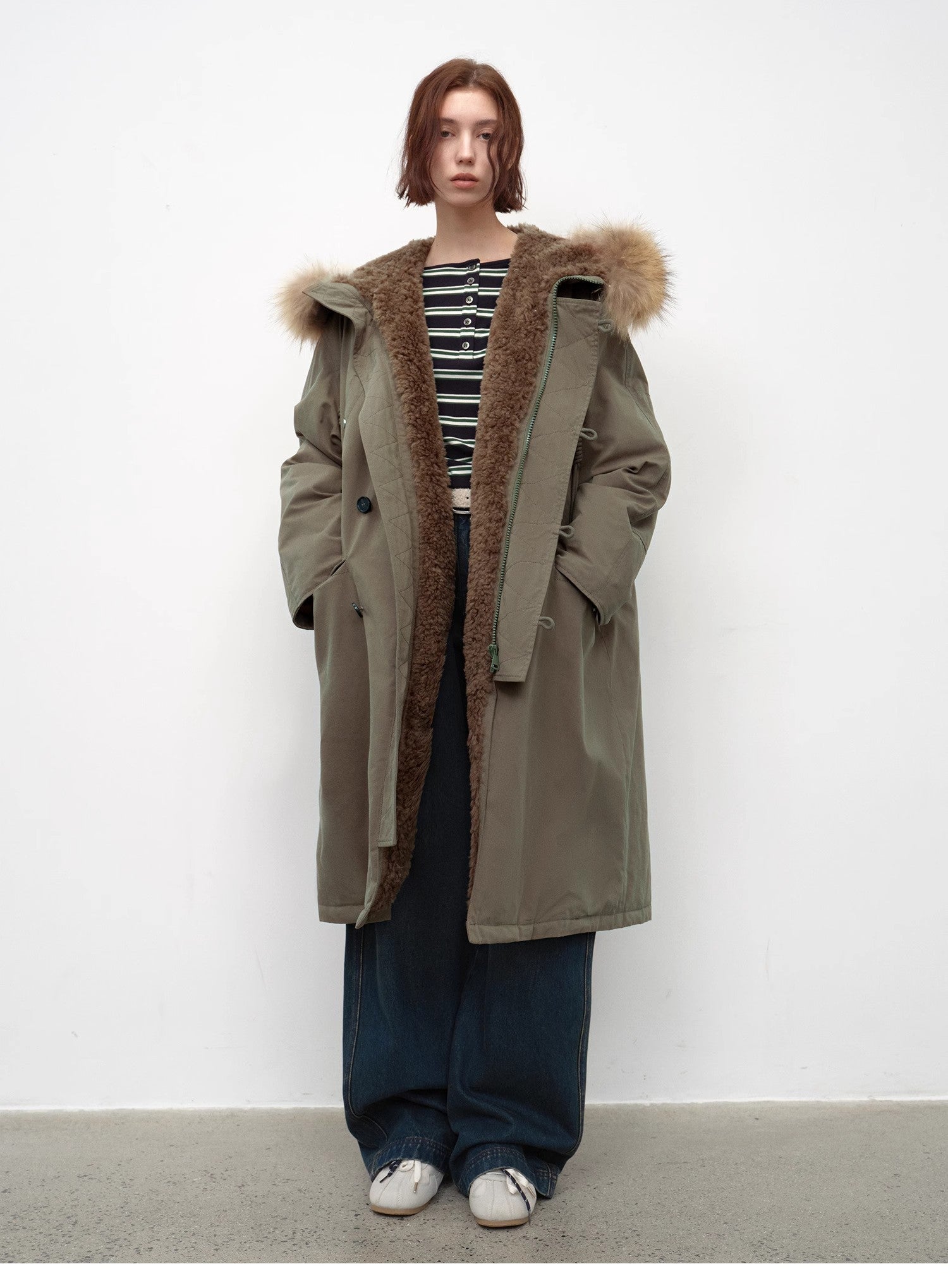 “Manchester City Old Stories II”shearling lining long raccoon fur collar 90 duck down parka