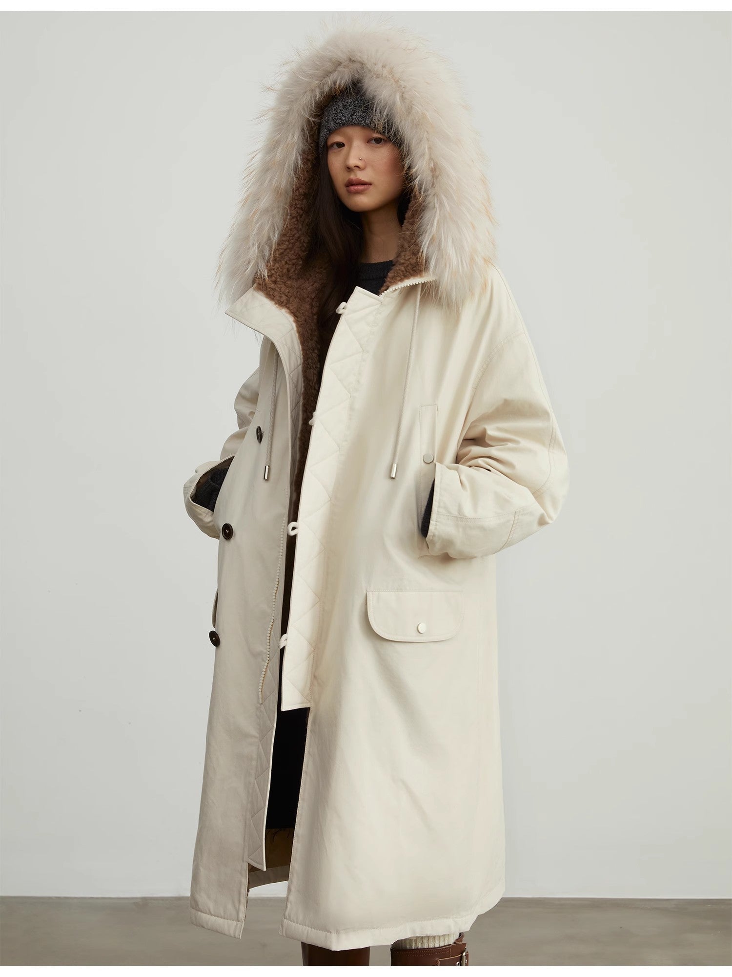 “Manchester City old story” Winter Loose Long Hooded Parka
