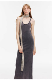 "Cool Girl Recipe" Luxury brand exclusive ferment-washed distressed vest dress