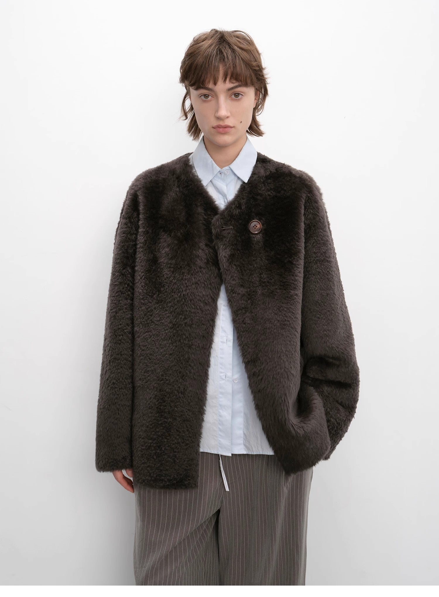 "Urban Home" Imported Merino Wool Fur Sheepskin Jacket for Women