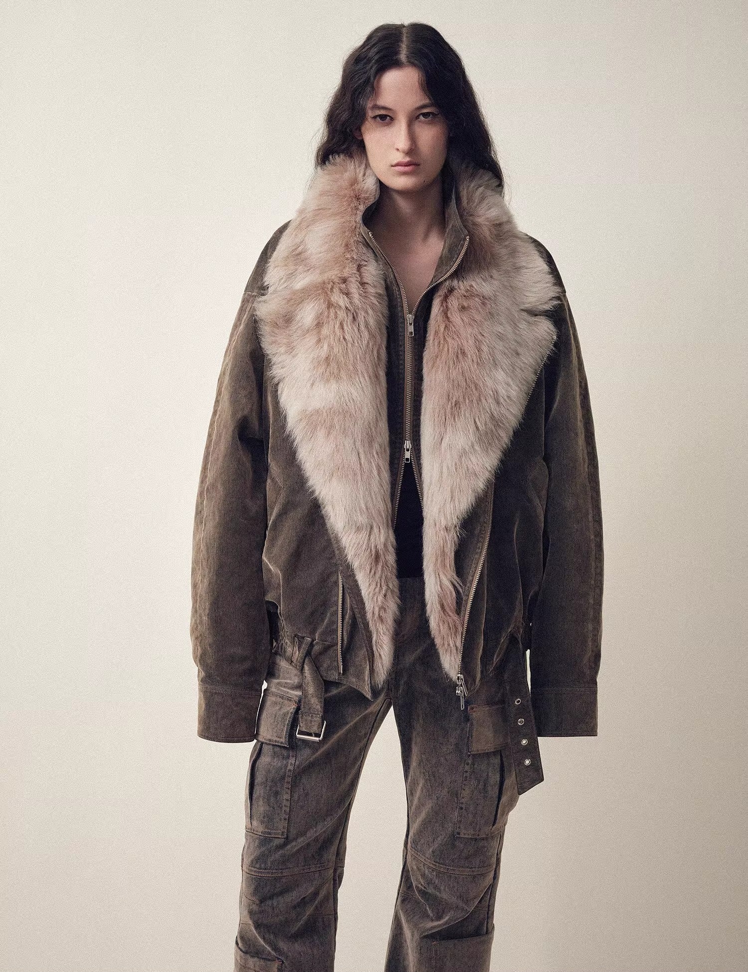 Firelady Fur Women's parka fur coat Two-tone totakrug down jacket “Song of the North”