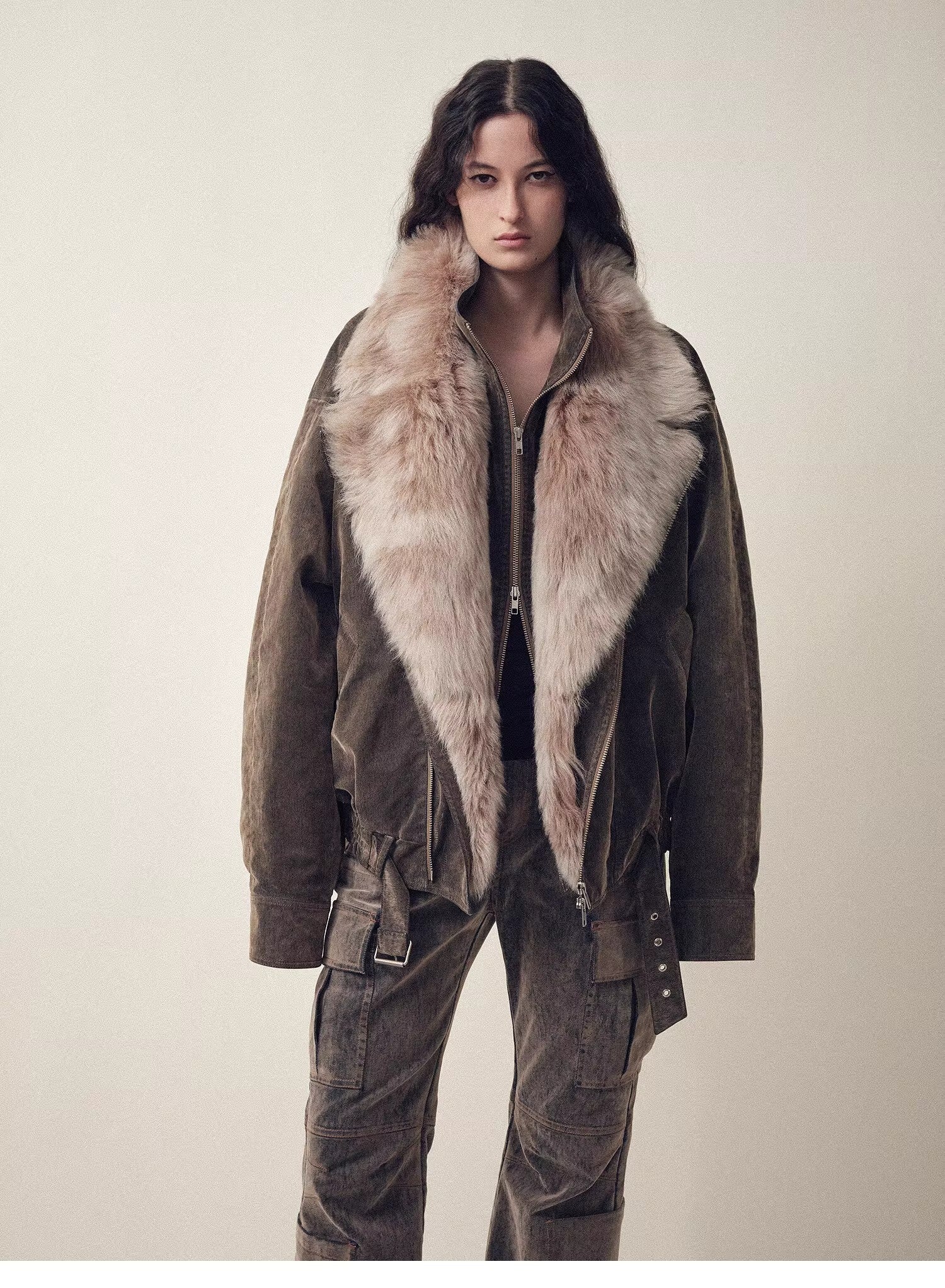 Firelady Fur Women's parka fur coat Two-tone totakrug down jacket “Song of the North”