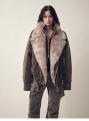 Firelady Fur Women's parka fur coat Two-tone totakrug down jacket “Song of the North”