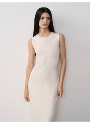 "Island Letters" Limited Edition Baslan Merino Wool Extra Long Sleeveless Lazy Knit Dress