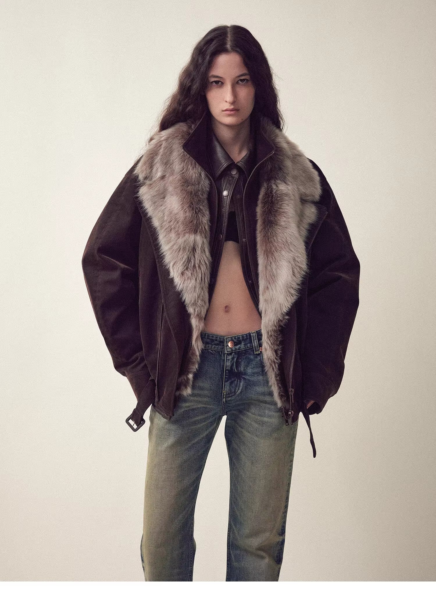 Firelady Fur Women's parka fur coat Two-tone totakrug down jacket “Song of the North”