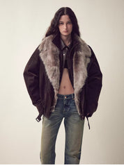 Firelady Fur Women's parka fur coat Two-tone totakrug down jacket “Song of the North”