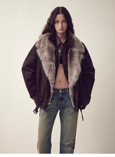 Firelady Fur Women's parka fur coat Two-tone totakrug down jacket “Song of the North”