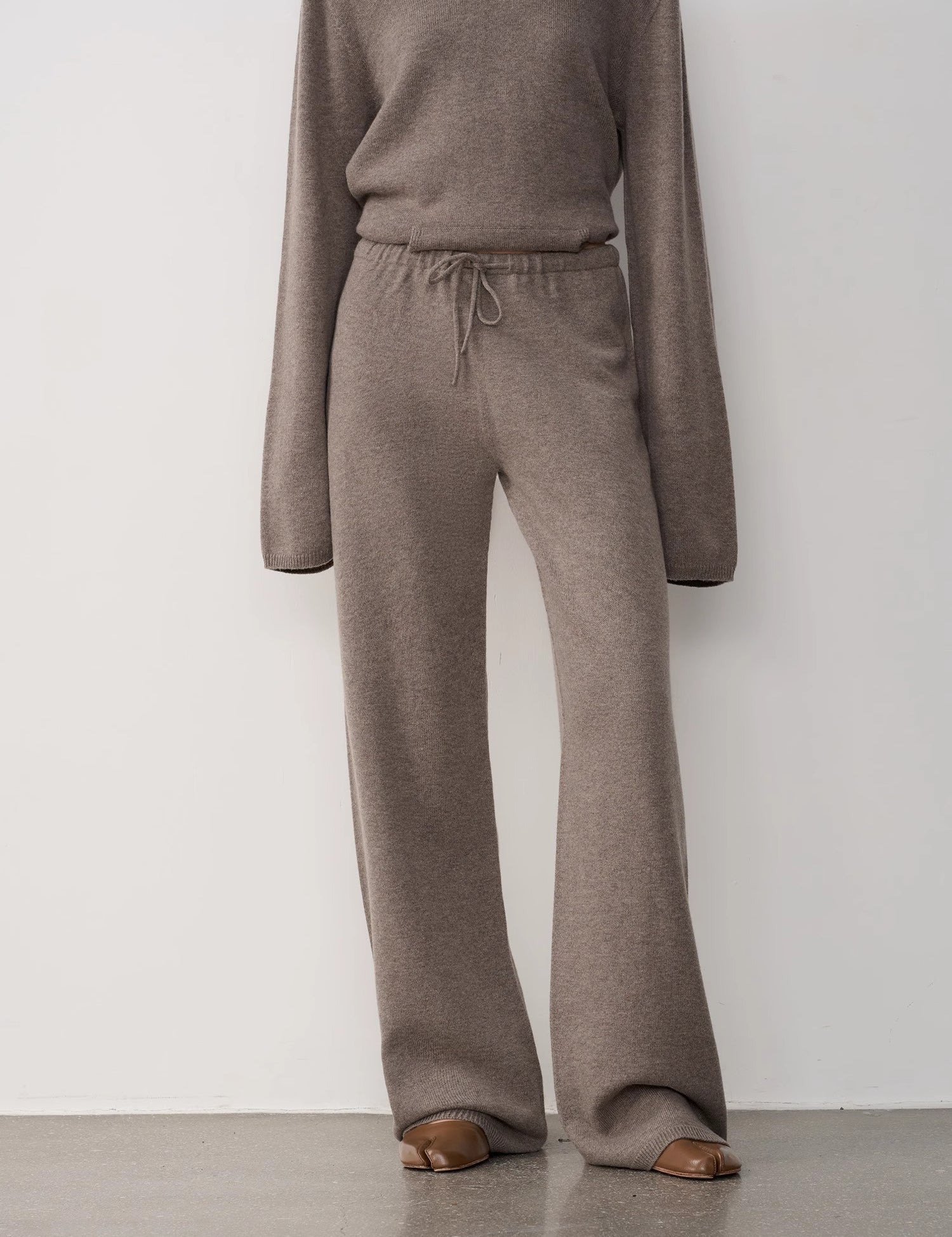 "Warm and waxy music" Australian merino wool knitted suit