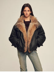 Firelady Fur Women's down fur parka Coyote and Raccoon Fur Collar-“The long night is coming”