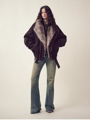 Firelady Fur Women's parka fur coat Two-tone totakrug down jacket “Song of the North”