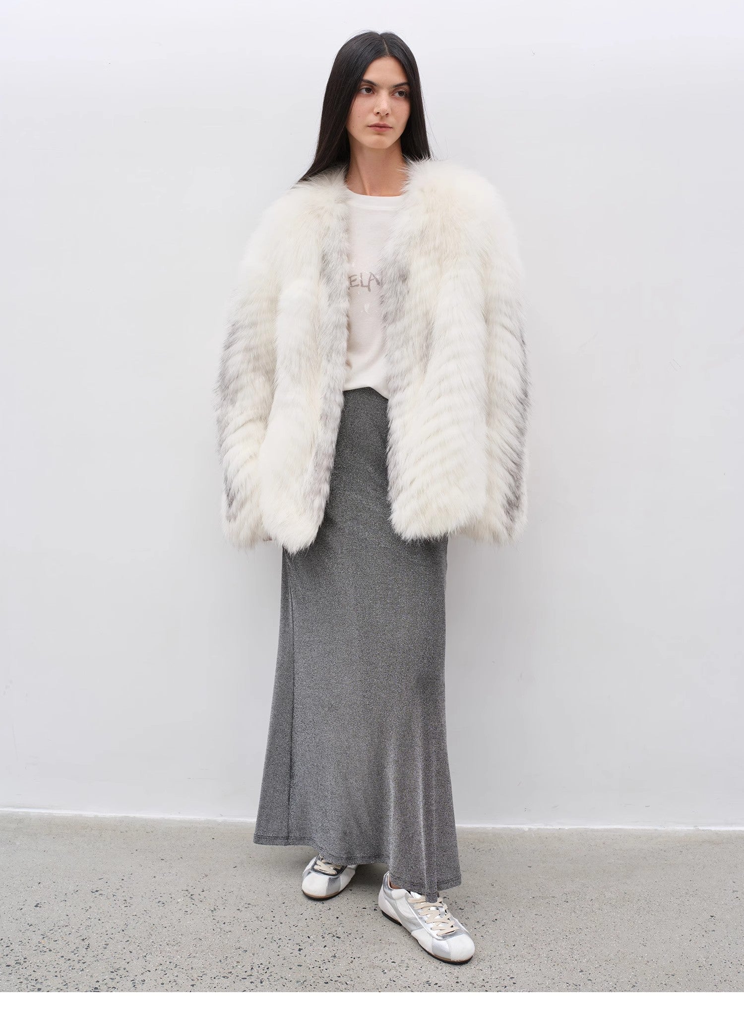 Yukino Dream Imported Colorful Fox Fur Coat from Finland