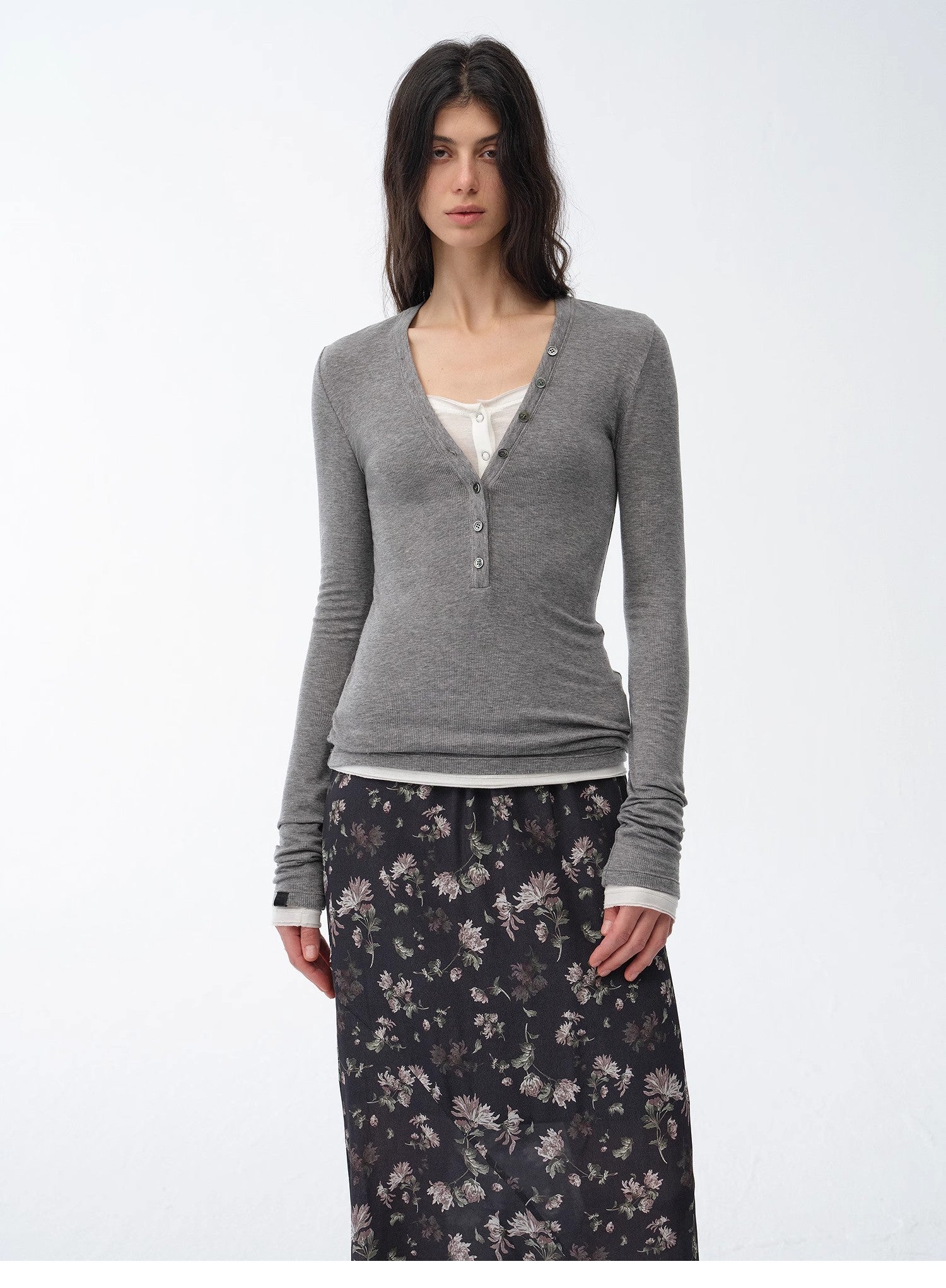Multi-collar Slim Fit Tencel Wool Short/Long Sleeve Knitted Bottoming T-Shirt"Pure Fashion"