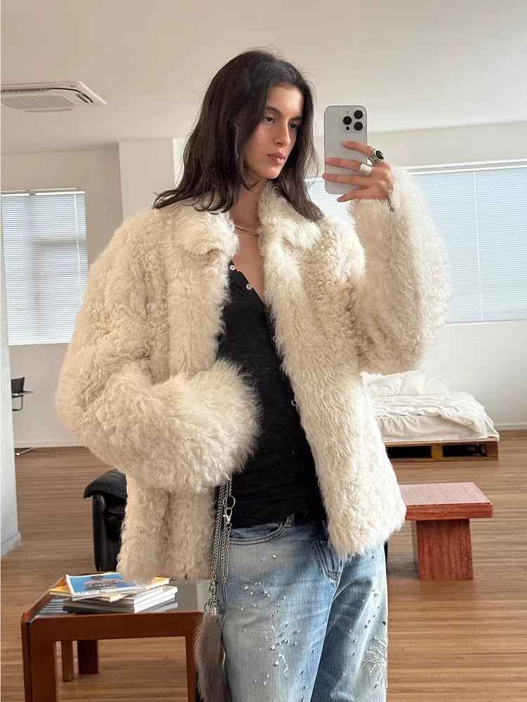 Fireladyfur 3D H-Line Tuscan Curly Fur Coat - Icelandic Bell Sound