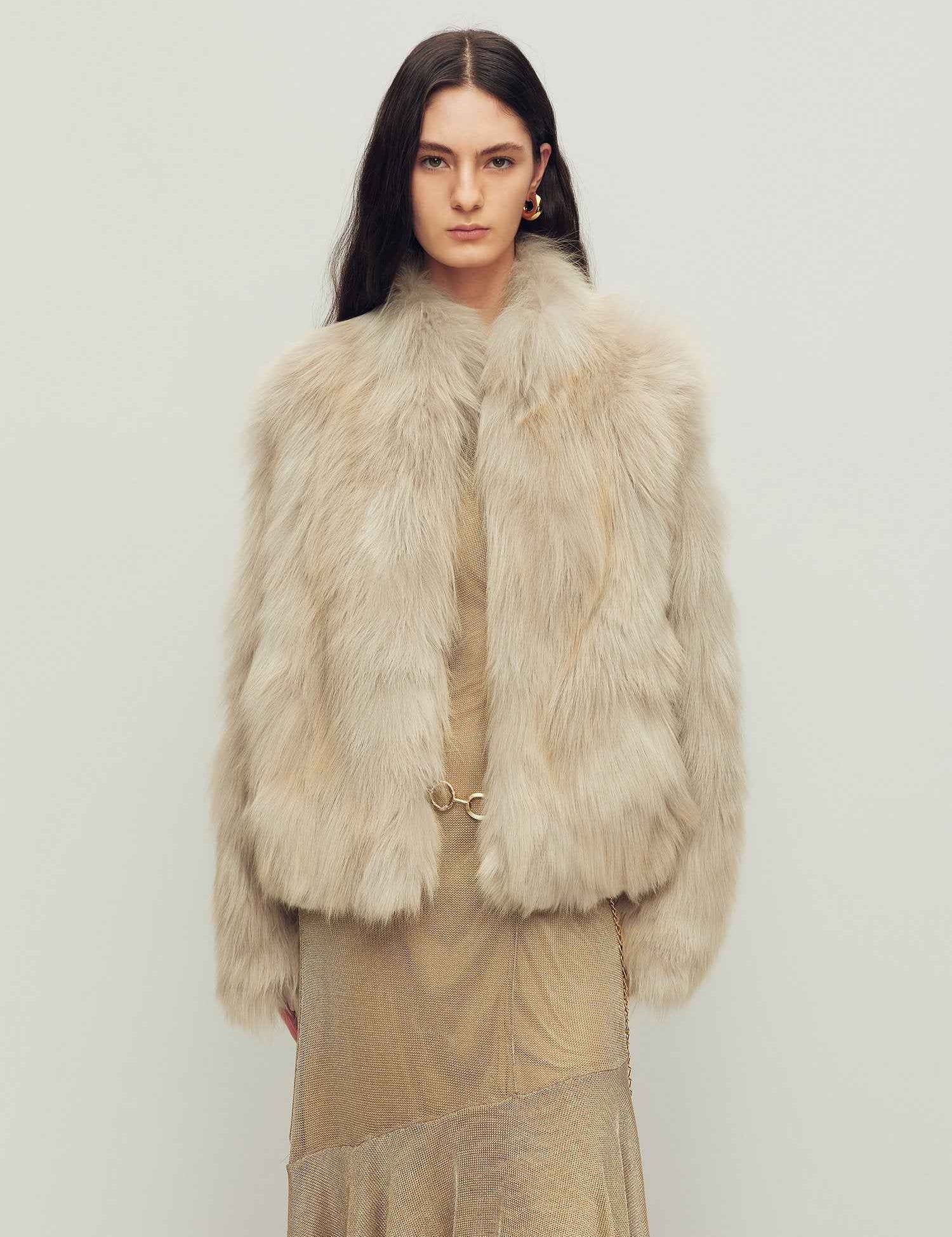 Firelady Fur Women's SAGAFURS Fox Fur Coat - Stand Collar Short Jacket 'Grace Champs-Élysées'