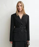 THE ARTM Women's Wool Suit Set - Fitted Blazer & A-Line Skirt