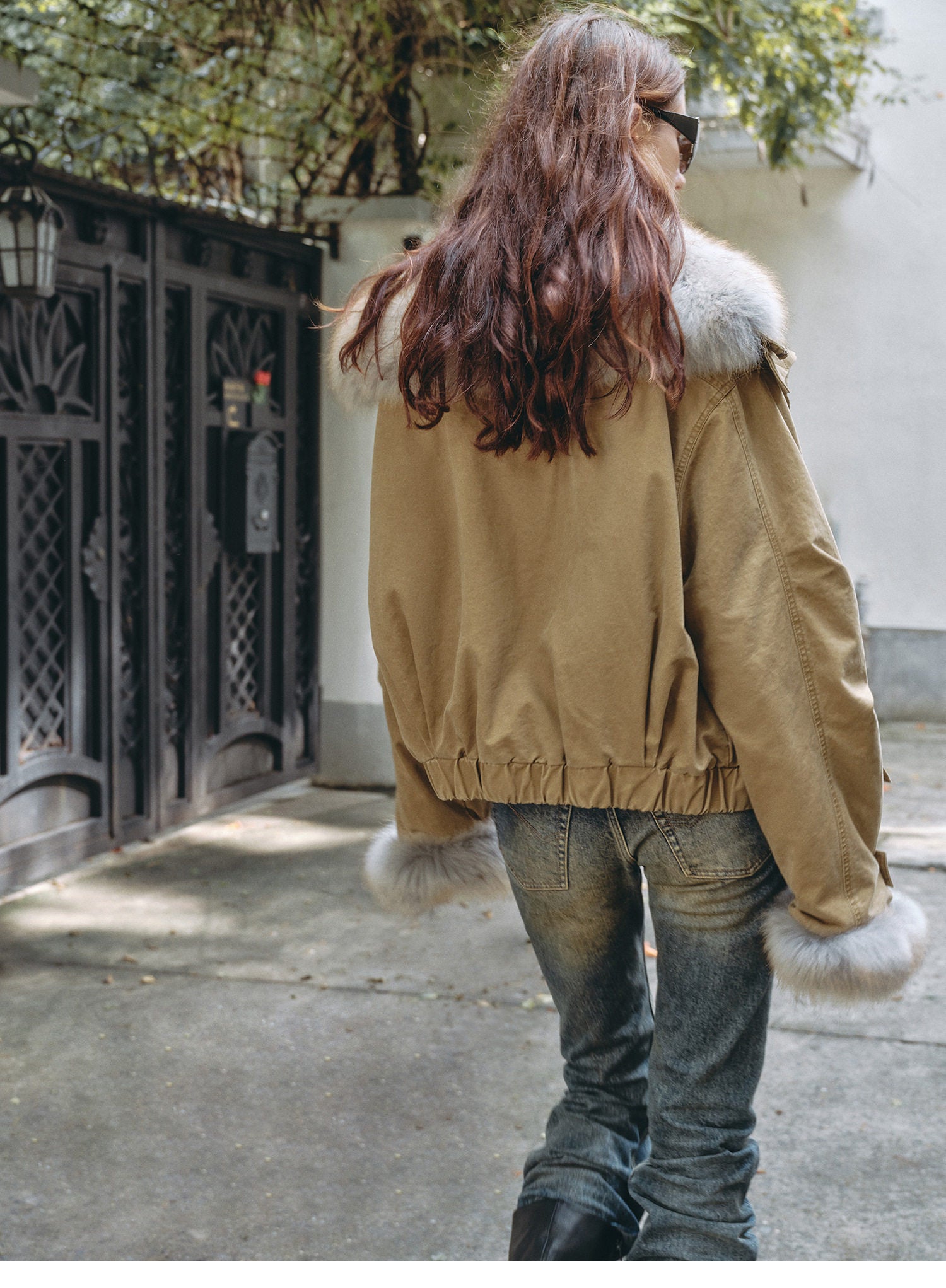 Firelady Fur Women‘s Cropped  Fur Parka with Raccoon Fur Trim & 90% Goose Down | Multi-Pocket Utility Style “Nordic Woods”