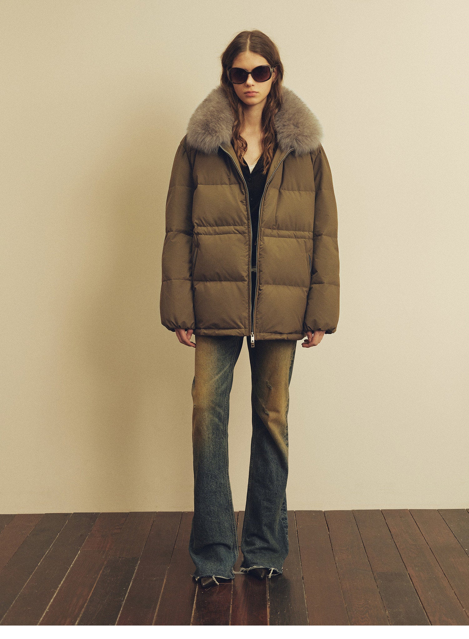 Firelady Fur Women's Fur-Trim Down Parka | Detachable Fox Fur Hood & 90% White Goose Down Fill“Frost Wild”