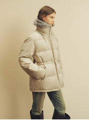 Firelady Fur Women's Fur-Trim Down Parka | Detachable Fox Fur Hood & 90% White Goose Down Fill“Frost Wild”