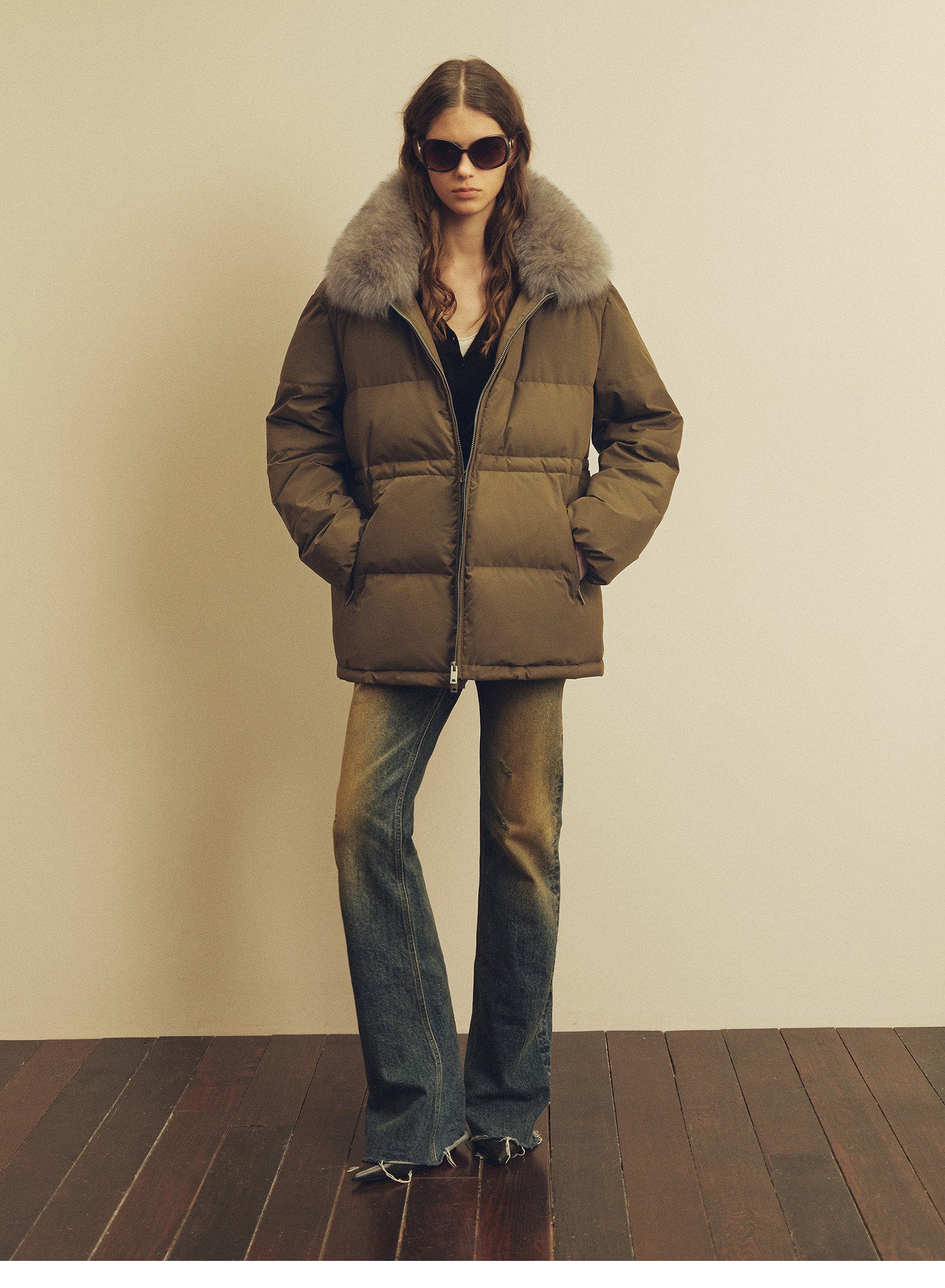 Firelady Fur Women's Fur-Trim Down Parka | Detachable Fox Fur Hood & 90% White Goose Down Fill“Frost Wild”