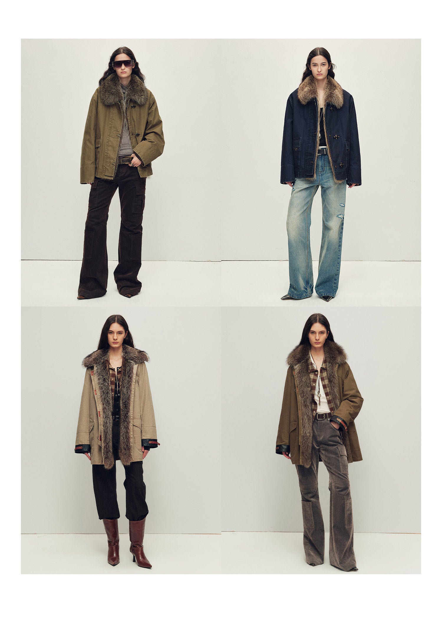 Firelady Fur Women's Goose Down Fur Parka with Detachable Raccoon Fur Hood“Hearthside Simmer”